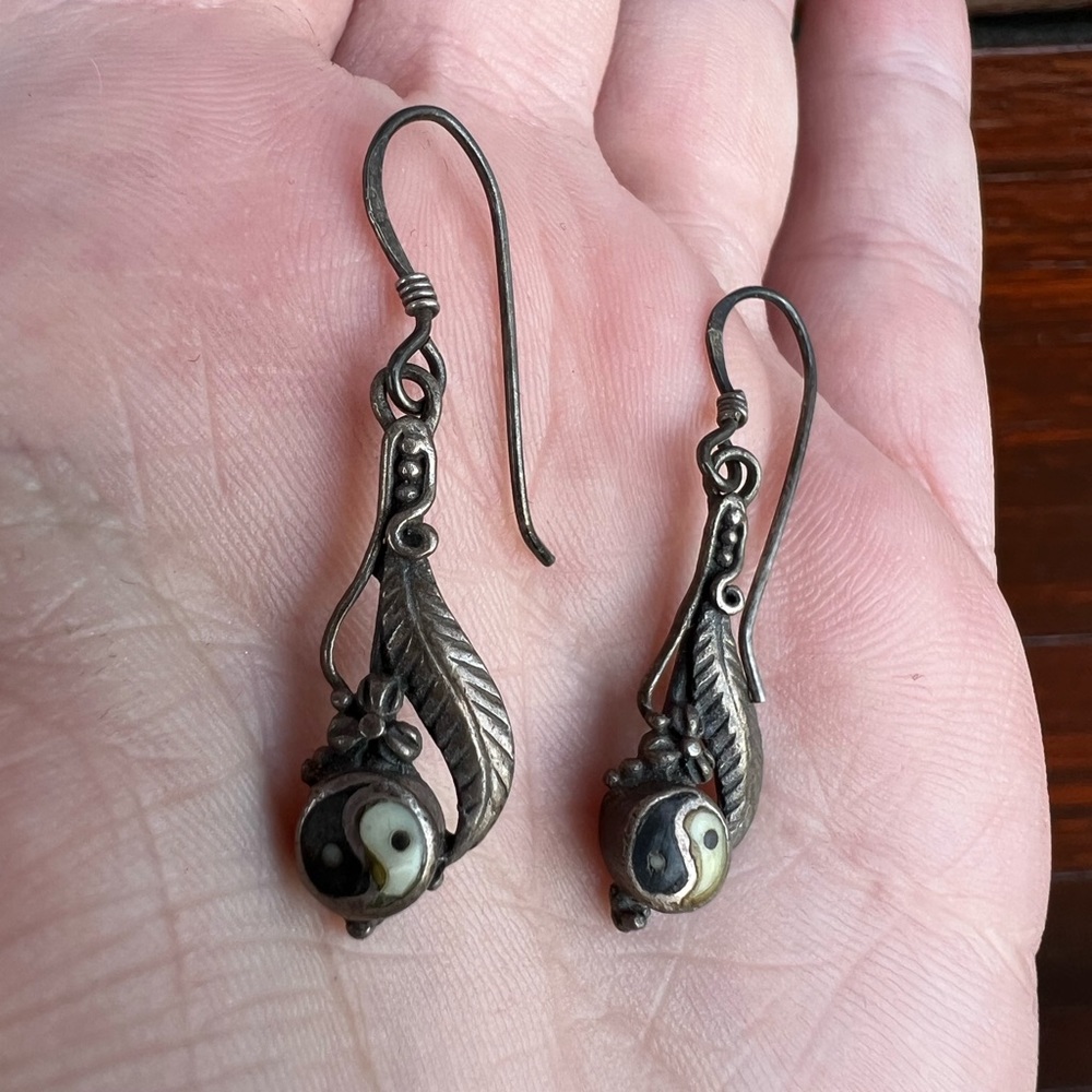 Vintage Yin & Yang Earrings